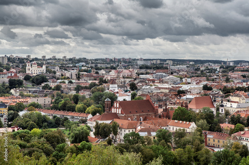 Vilnius panorama from the hill of the Three Crosses, Lithuania