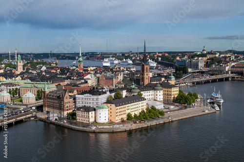 Waterfront and old quarter of Gamla Stan, Stockholm, Sweden