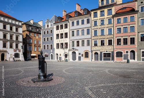 Old Town Square and Houses in Warsaw