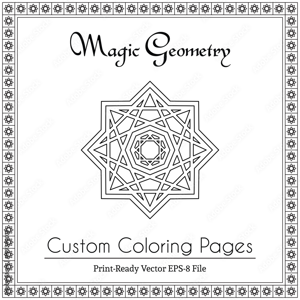 Fototapeta premium Circular Ornament for Adults Coloring Book