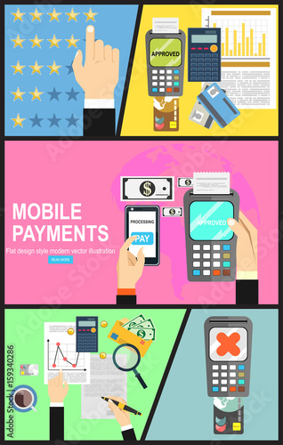 Mobile payments.Transaction and paypass and NFC.Quality control, customers reviews, service rating concepts. Financial calculations. Working process.