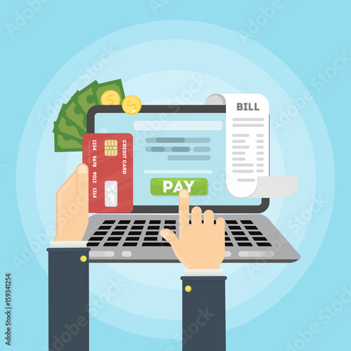 Paying bill online.