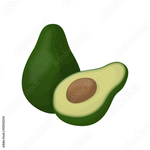 Isolated avocado fruit