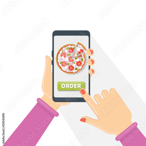 Ordering pizza through phone.