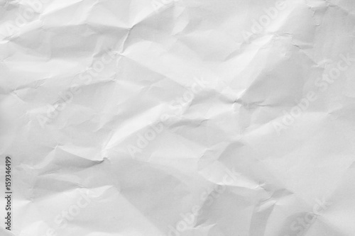 Sheet of white wrinkled paper