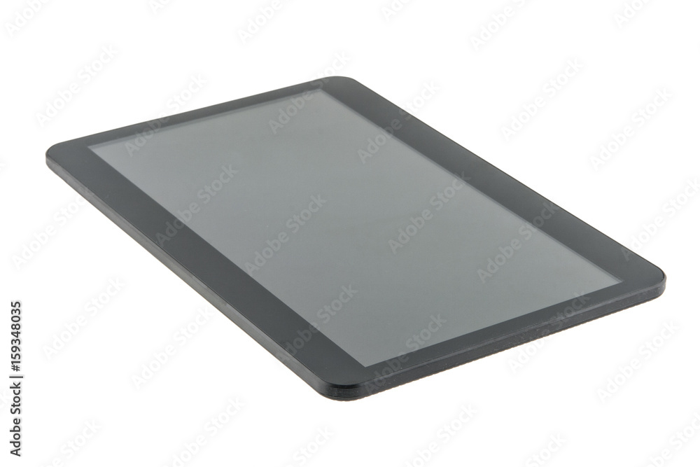 Black tablet isolated on white background Black tablet isolated on white background