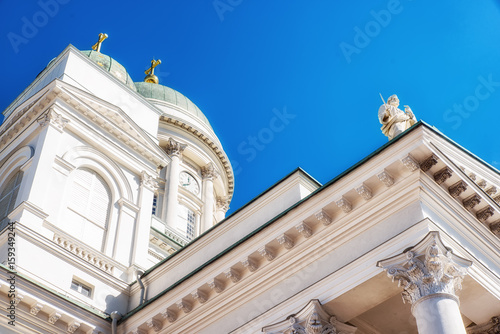 Helsinki cathedral details in finland photo