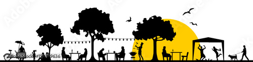 Silhouette Biergarten