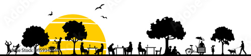 Silhouette Biergarten