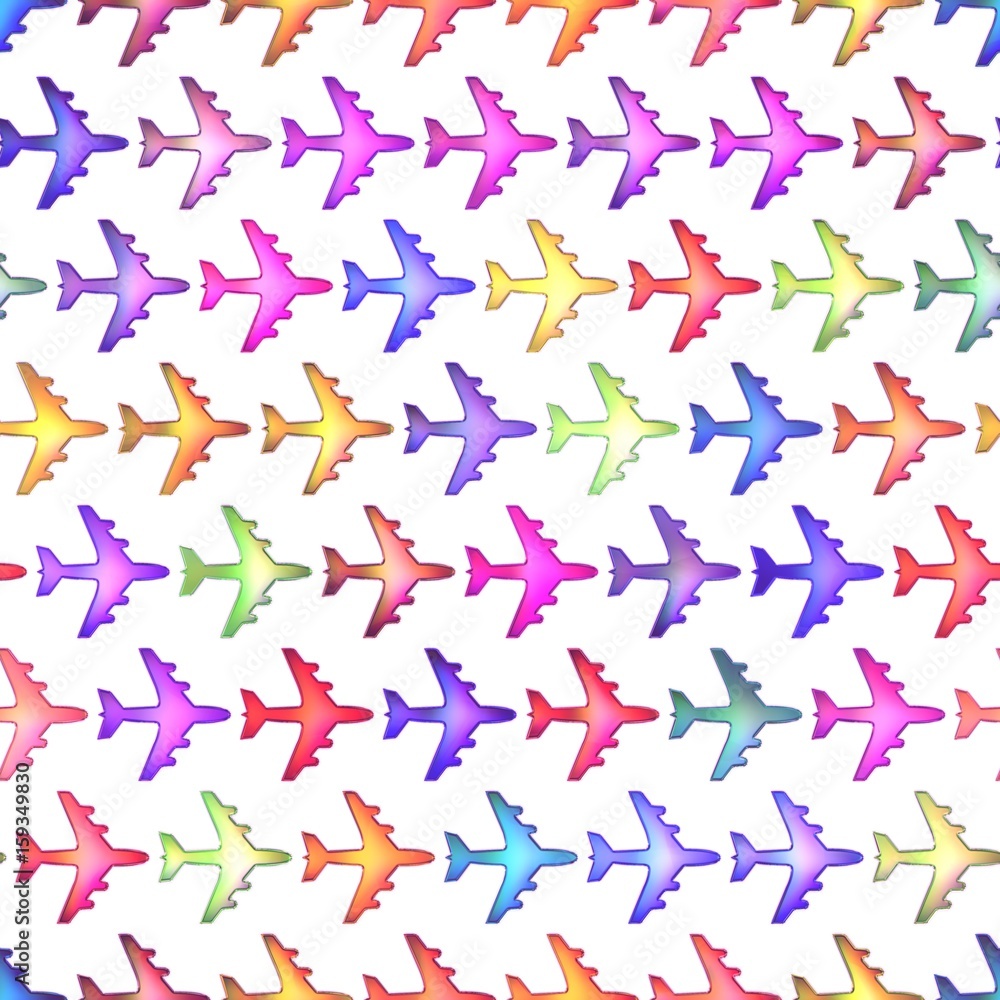 Seamless colorful texture airplane Seamless colorful texture airplane