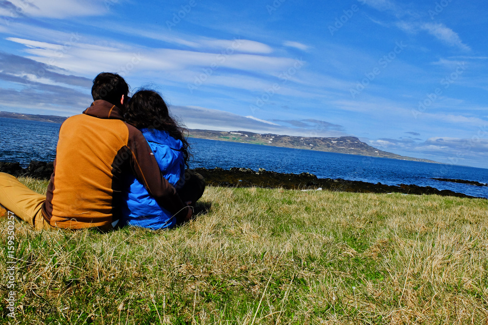 Love in front of West fjords