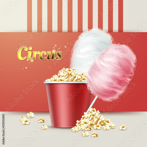 Popcorn with cotton candy