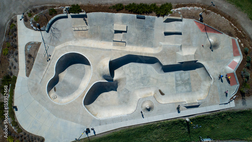 Looking Down at the Skatepark