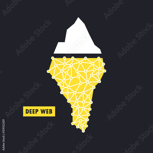 Ecommerce and security concept with iceberg template