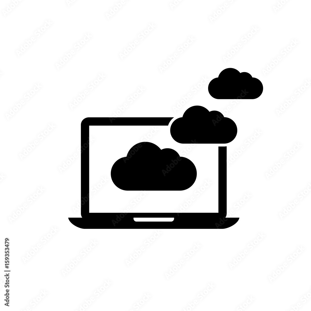 Cloud technology vector pictogram Cloud technology vector pictogram