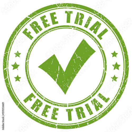 Free trial tick rubber stamp