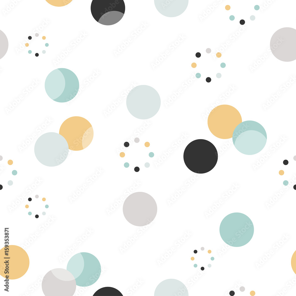 Circle pattern. Modern stylish texture. Repeating dot, round abstract background for wall paper. Flat minimalistic design.
