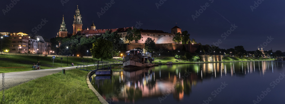 Fototapeta Panorama Wawel Royal Castle w Krakowie, Polska