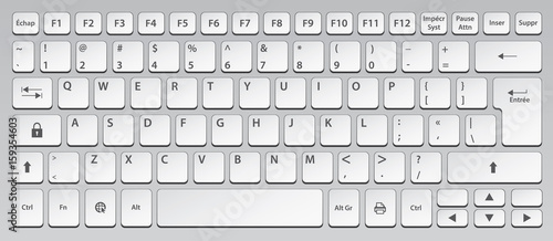 Clavier qwerty blanc