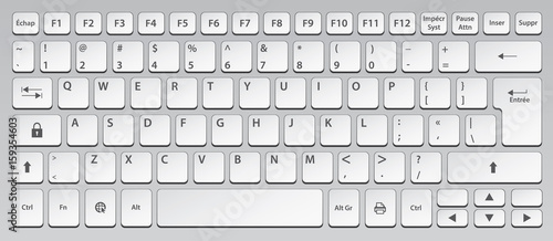 Clavier qwerty blanc photo