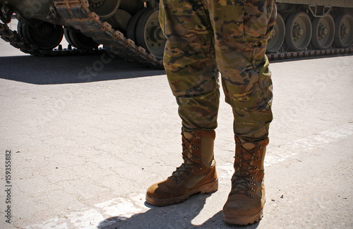 Military, legs and boots