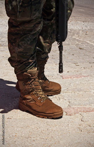 Military  legs and boots
