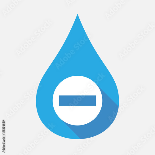 Isolated water drop with  a no trespassing signal