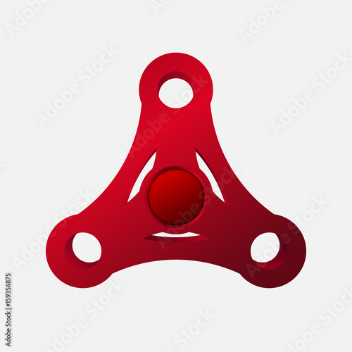 Finger spinner fidget toy. Vector illustration