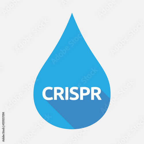 Isolated water drop with  the clustered regularly interspaced short palindromic repeats acromym CRISPR