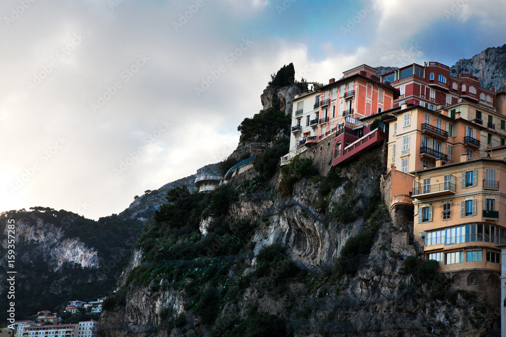 Hillside houses in Monaco