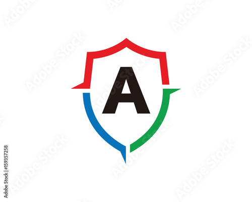 Free Download Letter A Shield Logo Template Design Vector, Emblem, Design Concept, Creative Symbol, Icon - GFXLoad