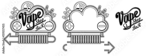 vape shop bar cloud signboard