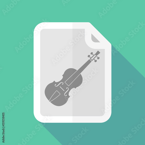 Long shadow document with  a violin