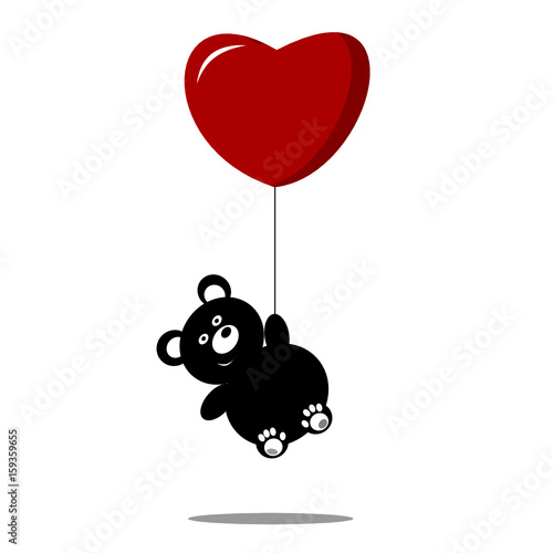 Bär mit Herzballon