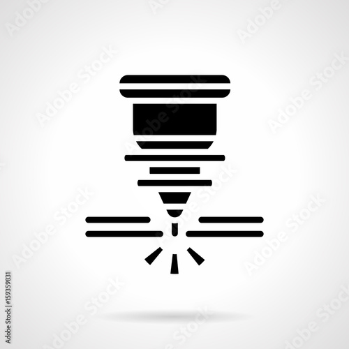 Metal working laser glyph style vector icon