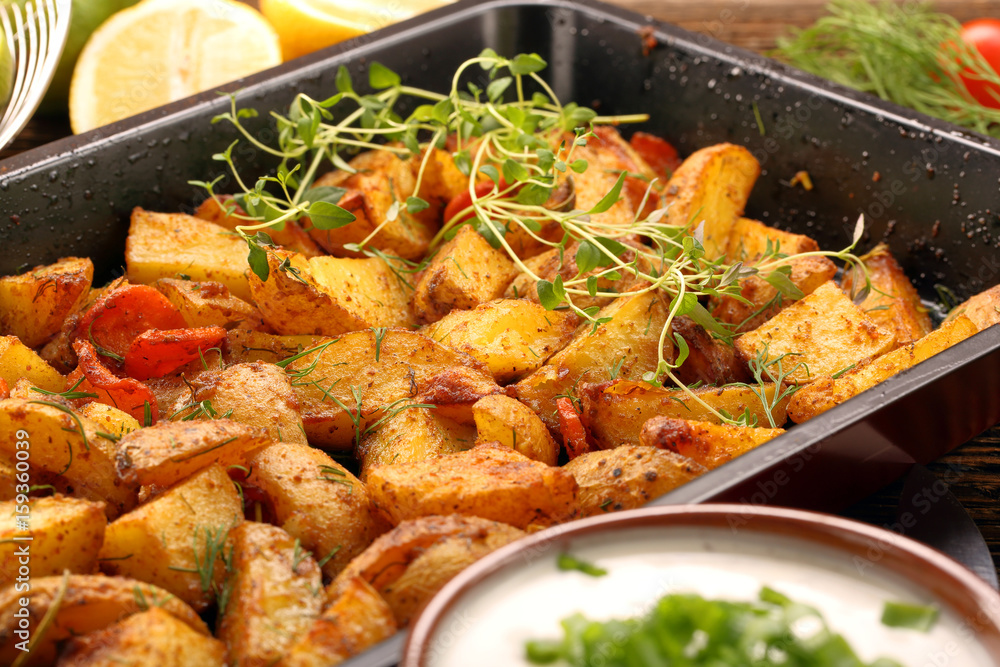 Baked potatoes with herbs Baked potatoes with herbs