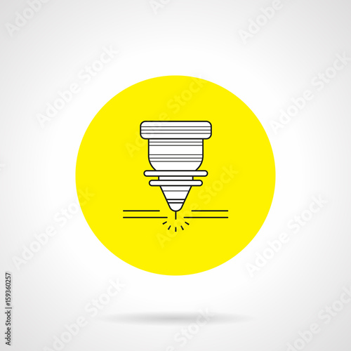 Steel sheet cutting round vector icon