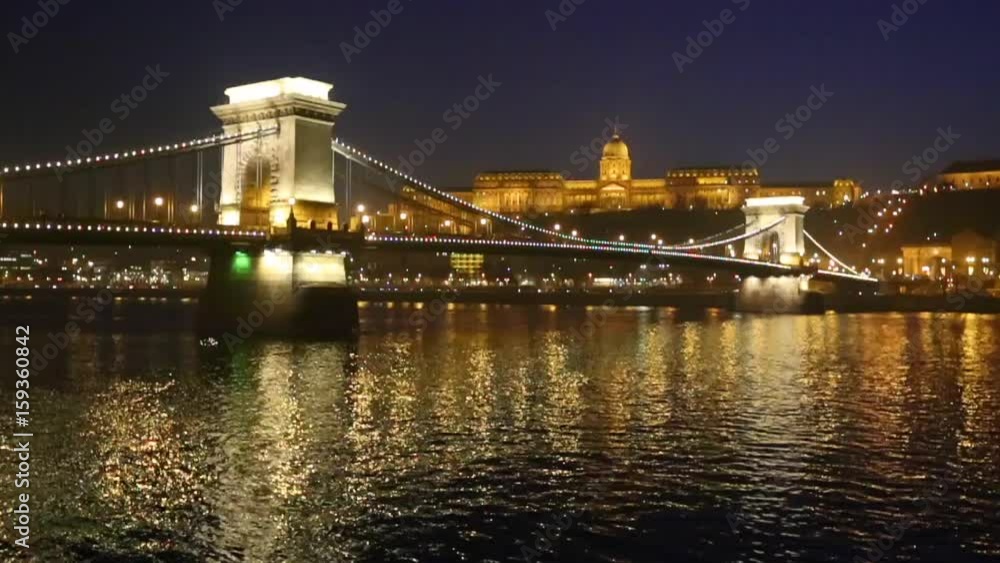 Amazing chain bridge in Budapest. Amazing chain bridge in Budapest.