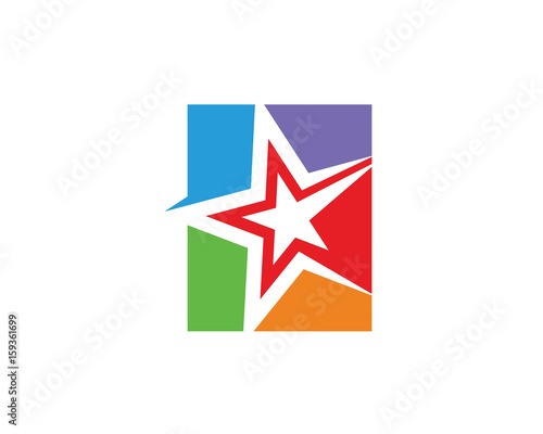 Star Box Logo Template Design Vector, Emblem, Design Concept, Creative Symbol, Icon