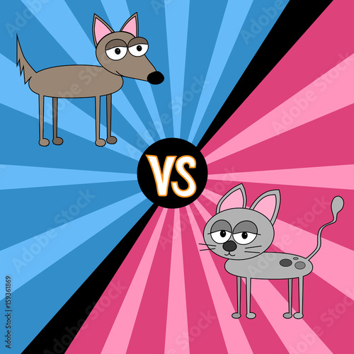 dog vs cat concept