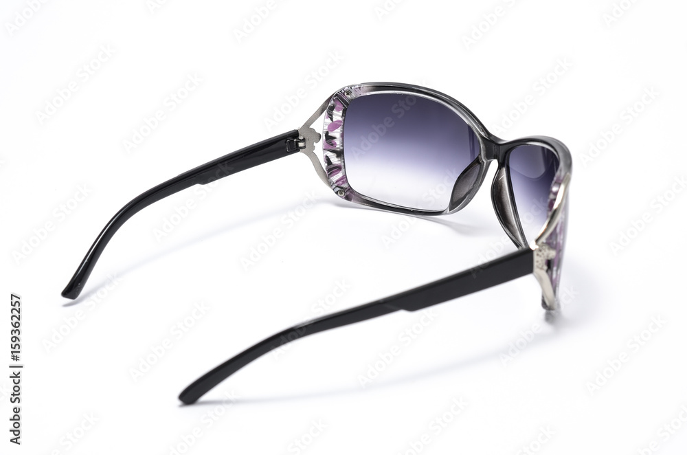 women's sunglasses with purple glass isolated on white women's sunglasses with purple glass isolated on white