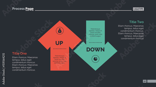Up and Down Arrow Diagram Slide Template