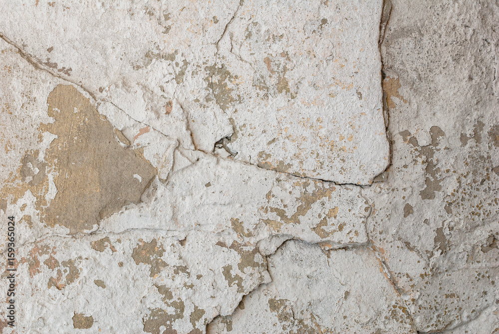 old chipped plaster on the concrete wall, white background, texture old chipped plaster on the concrete wall, white background, texture
