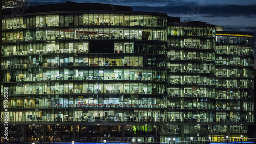 Canvas Print Corporate employees in an office building in London