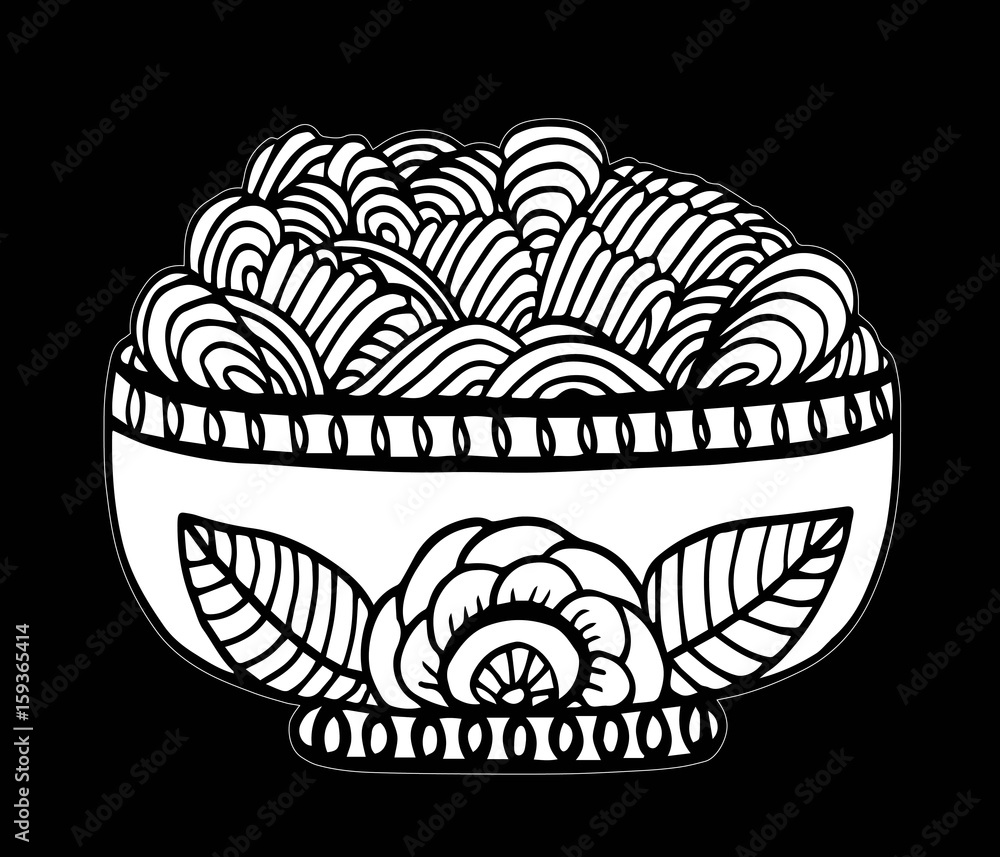 Doodle Noodle illustration. hand drawing Doodle Noodle illustration. hand drawing