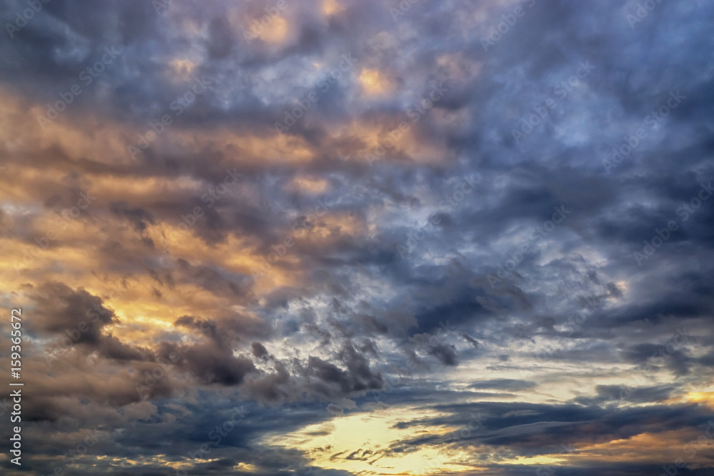 Dramatic cloudyscape in evening