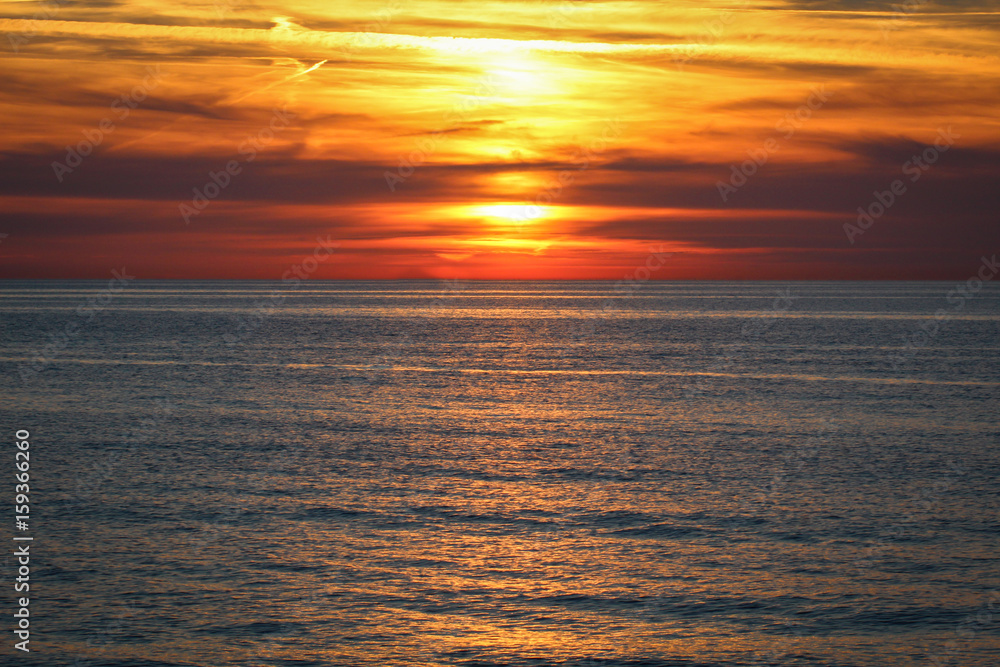 Urlaub am Meer, Sonnenuntergang, Küste, Natur 