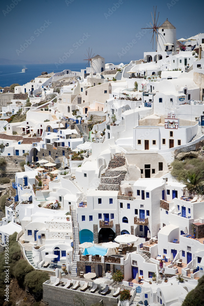 Santorini island, viewpoint from Oia village, Santorini, Greece