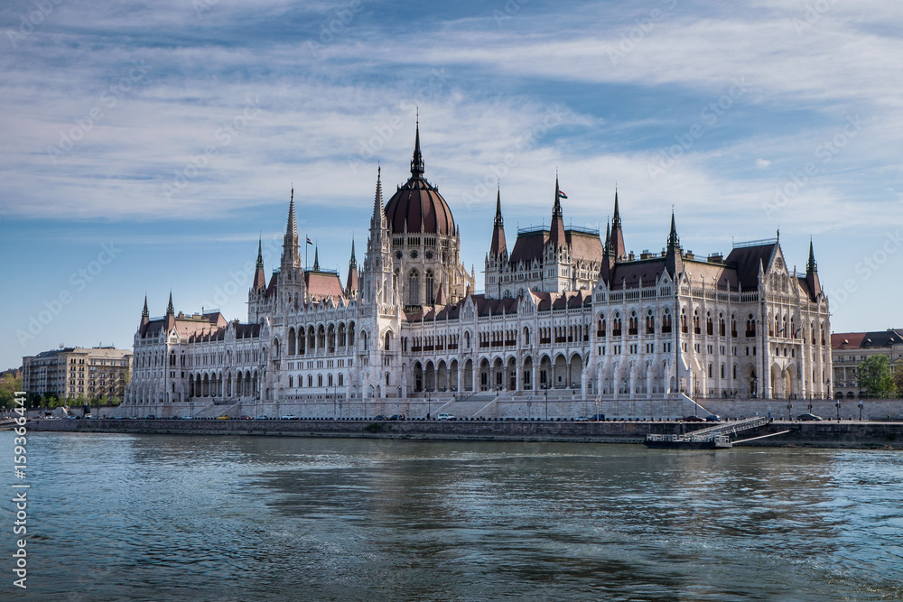 Fototapeta premium Budapest, Hungary - The Parliament and the palaces of the government quarter