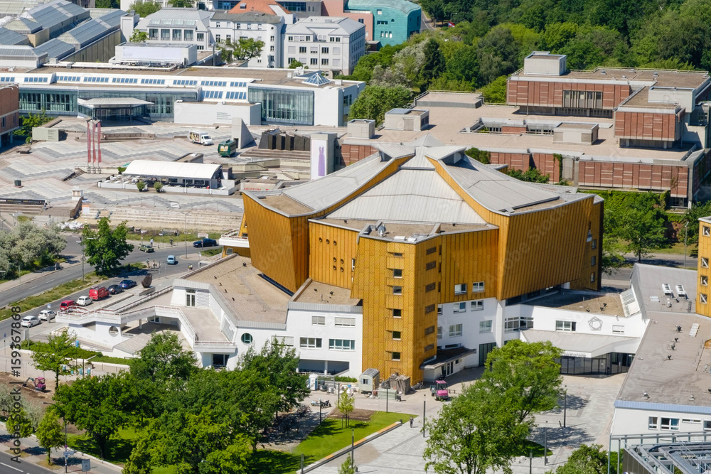 Fototapeta premium Aerial view on the Berliner Philharmonie